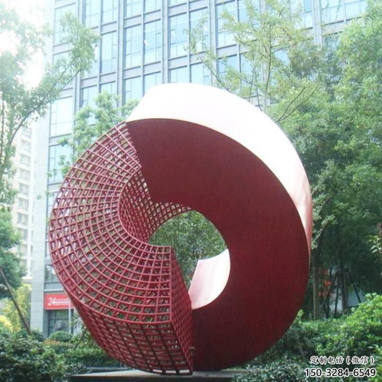 圓環雕塑選定，景觀雕塑，烤漆圓環雕塑生產商