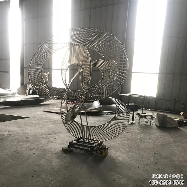 圓環雕塑供求，村標概念，鏤空圓環雕塑制作承接