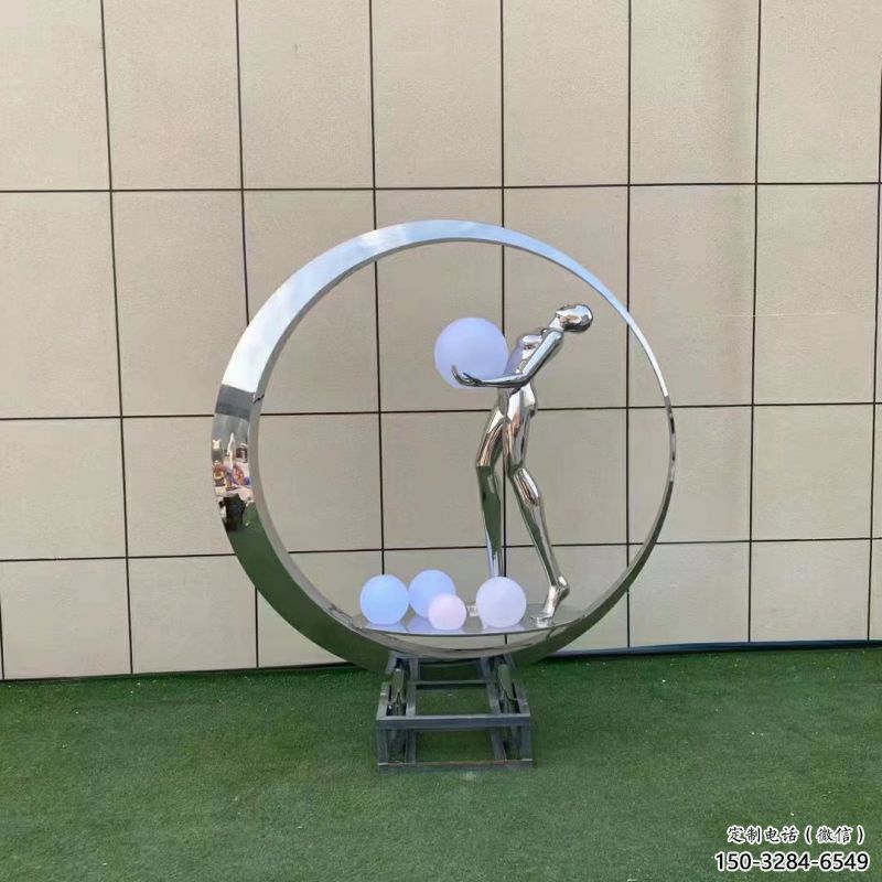 仙子雕塑預(yù)定，白鋼構(gòu)件，文化景觀圓環(huán)仙子雕塑選定