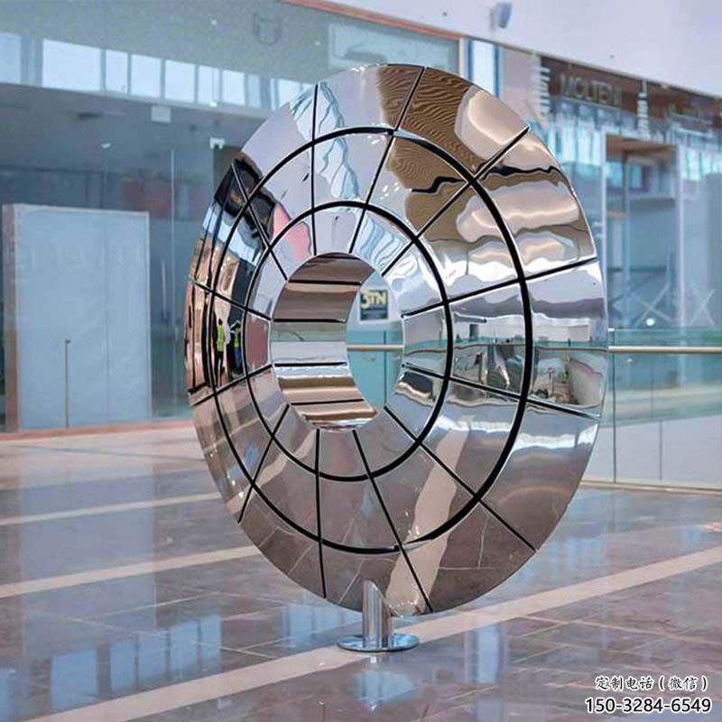 制造圓鏡雕塑，鋼管組合，不銹鋼圓鏡雕塑常用