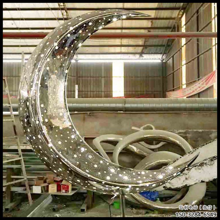 月亮雕塑標(biāo)準(zhǔn)，廣場雕塑，鏤空月亮雕塑廠家供給