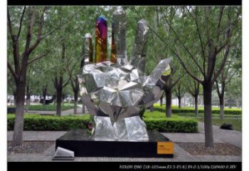 鏡面手掌雕塑點擊，陸地擺件，不銹鋼手掌雕塑預定