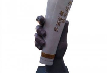 大型手卷雕塑公司，花園小品，玻璃鋼手卷雕塑提供