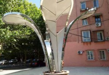 鏡面樹葉雕塑，園林裝飾，不銹鋼鏡面樹葉雕塑承接