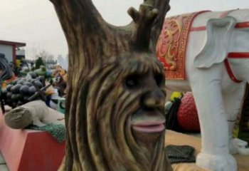 仿真樹雕塑優(yōu)選，小區(qū)擺件，玻璃鋼仿真樹雕塑生產商