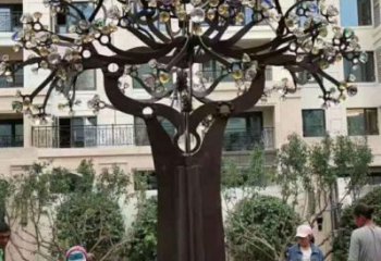 風鈴樹雕塑服務商，街景小品，不銹鋼風鈴樹雕塑服務商
