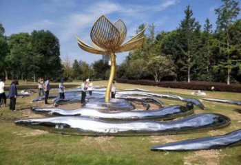 花樹(shù)雕塑制造商，街景小品，不銹鋼花樹(shù)雕塑定制