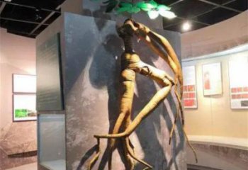 人參雕塑承接，形象組合，室外人參樹雕塑廠家