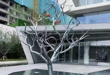 樹干雕塑制造商，多彩藝術，抽象不銹鋼樹干雕塑精選