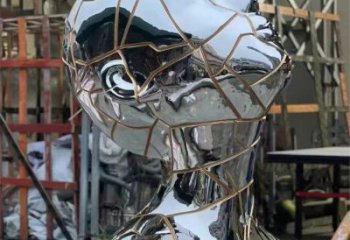 白鋼人頭像雕塑生產(chǎn)，透雕系列，鏡面人頭像雕塑生產(chǎn)商