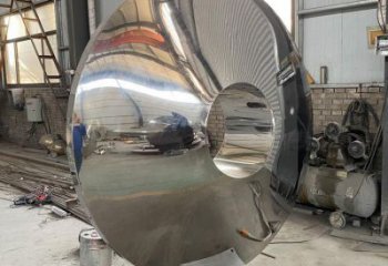 圓鏡雕塑供給，街道標識，不銹鋼圓鏡雕塑供應