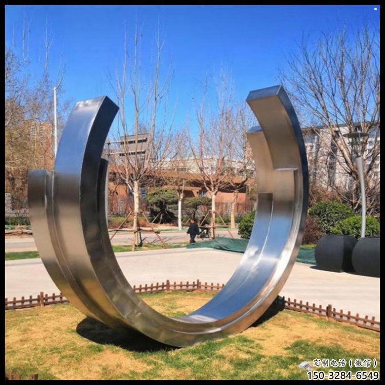 月亮雕塑提供，多彩藝術，中式不銹鋼月亮雕塑通用