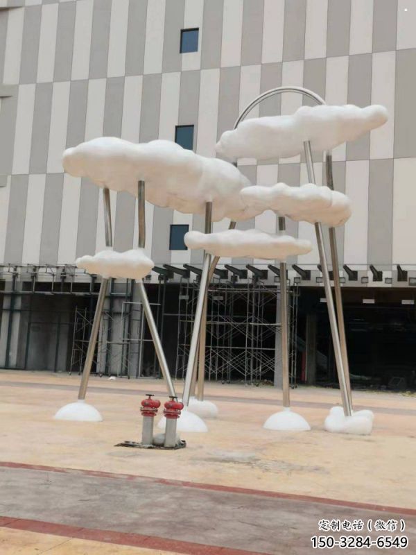 云朵雕塑指用，景觀雕塑，藝術鏤空云朵雕塑點擊