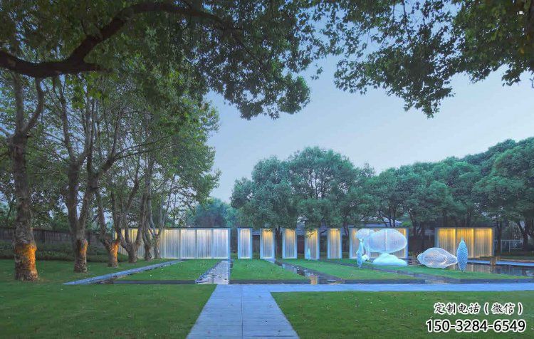 云朵景觀雕塑廠家，鏤空工藝制作，鏤空云朵雕塑廠