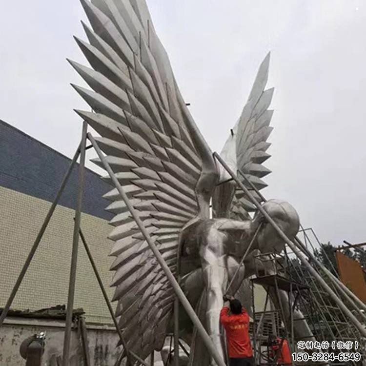 房地產翅膀雕塑，仿古景觀雕塑，噴砂制造