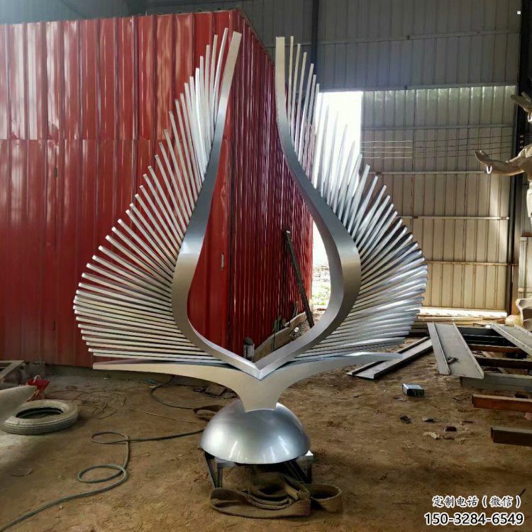 景觀鳥翅雕塑通用，花園小品，不銹鋼鳥翅雕塑優價