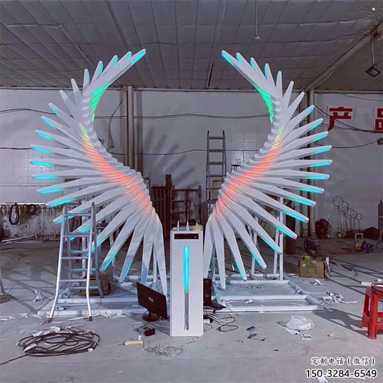 天使之翼雕塑提供，多彩藝術，中式翅膀雕塑通用