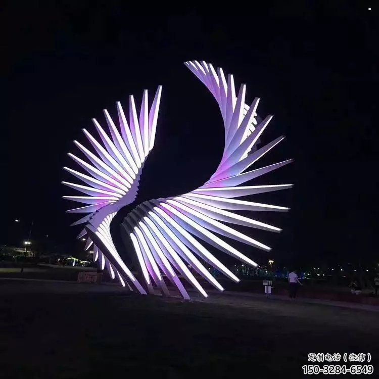 天使之翼雕塑制造商，城市雕塑，公園廣場翅膀雕塑觀賞型