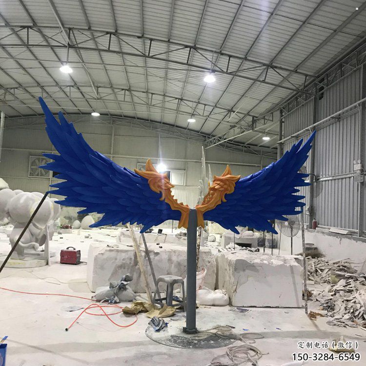 地產羽翼雕塑定做，城區小品，不銹鋼羽翼雕塑定價