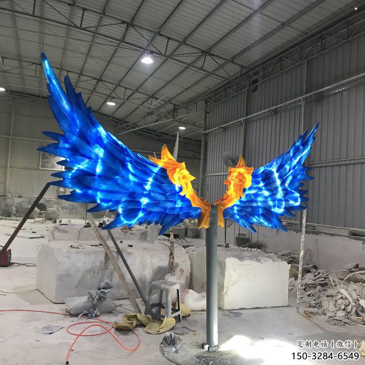 羽翼雕塑工廠選用，街道標(biāo)識(shí)，不銹鋼羽翼雕塑批發(fā)