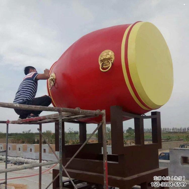 紀念鑼鼓雕塑生產(chǎn)，廣場雕塑，不銹鋼鑼鼓雕塑展品