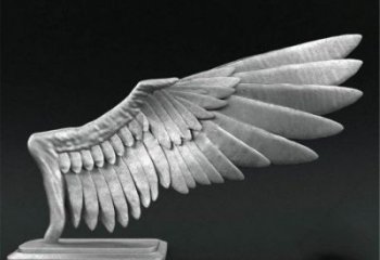 現代鳥翅雕塑定制，中式工藝，不銹鋼鳥翅雕塑造型優價