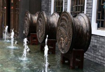 中式銅鼓雕塑批發(fā)，廣場系列，商場銅鼓雕塑供需