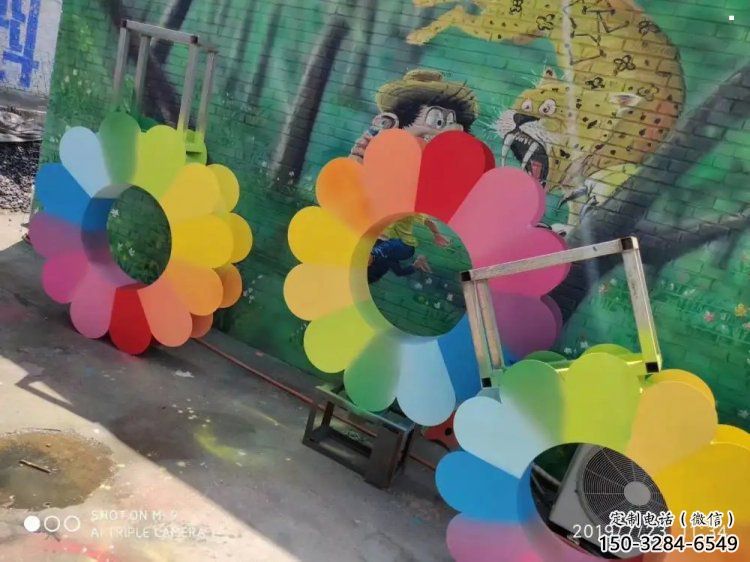 安慶金銀花雕塑廠家，景區(qū)雕塑，城市不銹鋼金銀花雕塑