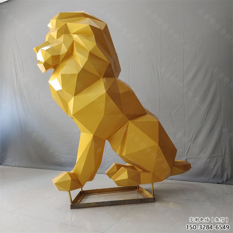 池州獅子雕塑服務(wù)商，動物雕塑，不銹鋼獅子雕塑制作