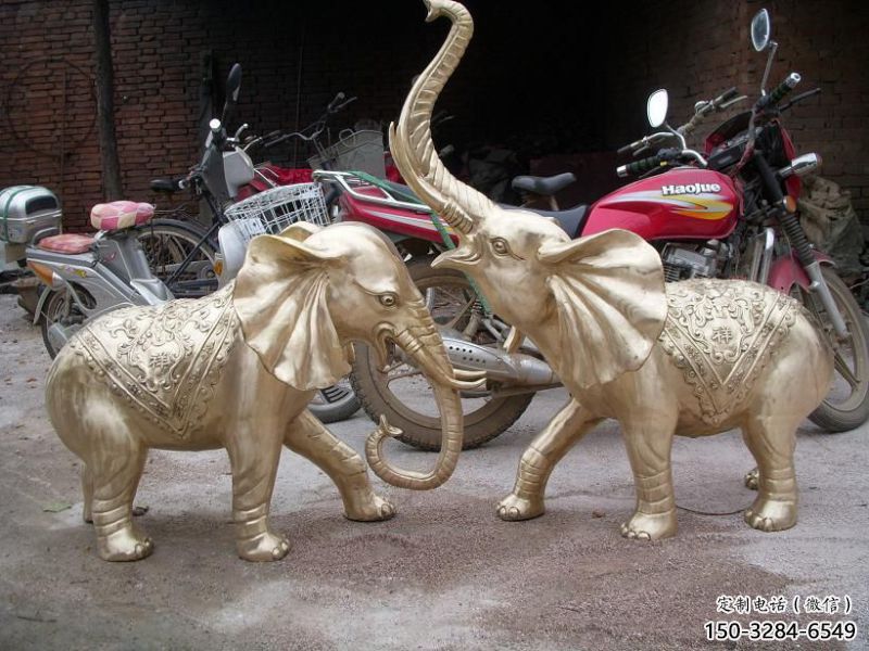 宿州大象雕塑制造商，小區擺件，銅大象雕塑提供