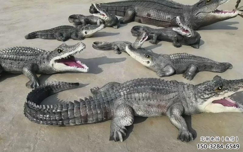長(zhǎng)樂(lè)園林鱷魚(yú)雕塑