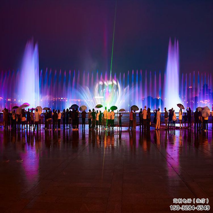柳州水景程控噴泉雕塑，高噴循環(huán)噴水方式設(shè)計