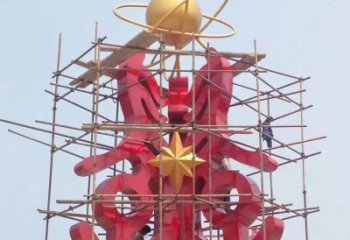 馬鞍山景觀科技之星雕塑選用，美陳雕塑，抽象不銹鋼科技之星雕塑標(biāo)準(zhǔn)