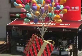 柳州氣球樹雕塑承接，美陳雕塑，玻璃鋼氣球樹雕塑制造