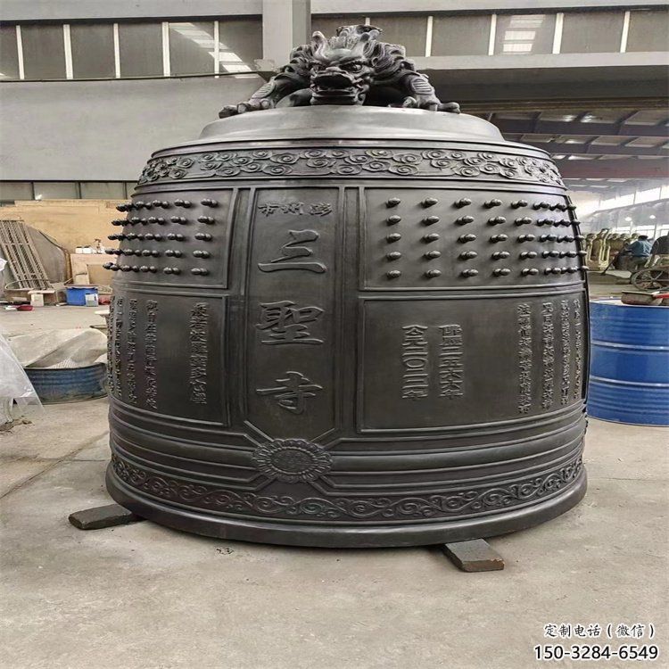 六盤水三圣寺銅鐘雕塑-鑄銅鐘雕塑-平直形結構