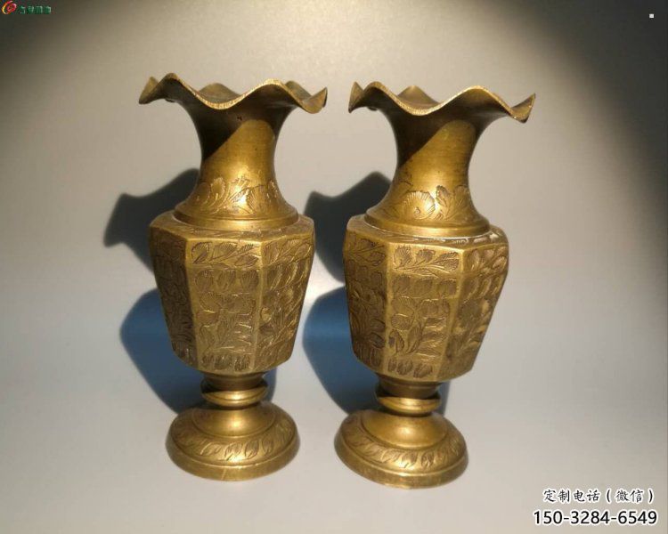 銅仁花瓶雕塑定價，鑄銅工藝，銅花瓶雕塑制作廠家
