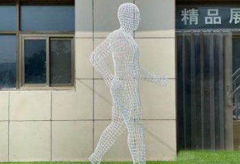 白云鏤空運動員雕塑服務(wù)商，美陳雕塑，鐵藝體育人物雕塑精選