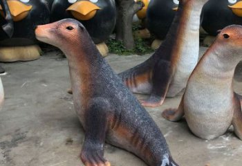小河園林海豹雕塑