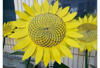 辛集抽象花籃雕塑展品，小區(qū)雕塑，葵花花籃雕塑工程制作精選