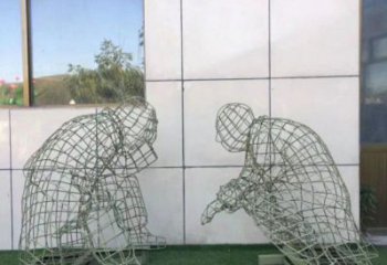 牡丹江鏤空對弈雕塑標(biāo)準(zhǔn)，廣場雕塑，鐵藝民俗人物雕塑供給