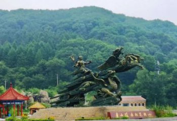 長沙夸父逐日雕塑，鑄銅神話人物雕塑