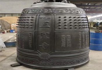 四平三圣寺銅鐘雕塑-鑄銅鐘雕塑-平直形結構