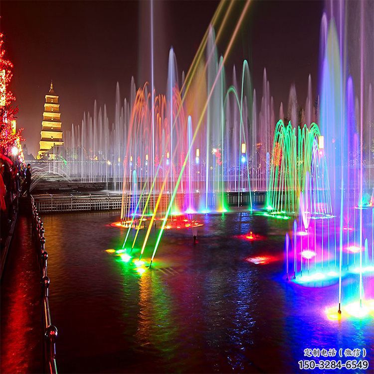 朝陽選定噴泉雕塑，燈光數(shù)控效果，水景藝術(shù)雕塑