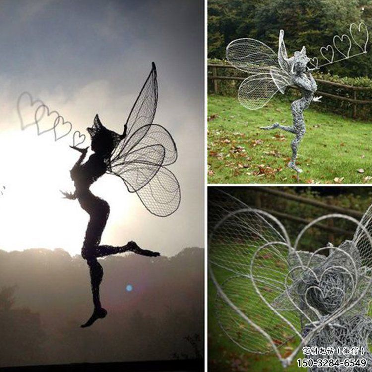 朝陽小精靈雕塑，抽象卡通雕塑，美陳人物擺件