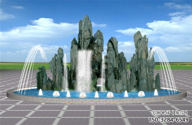 金鳳電影變頻噴泉雕塑，水景噴泉雕塑承接