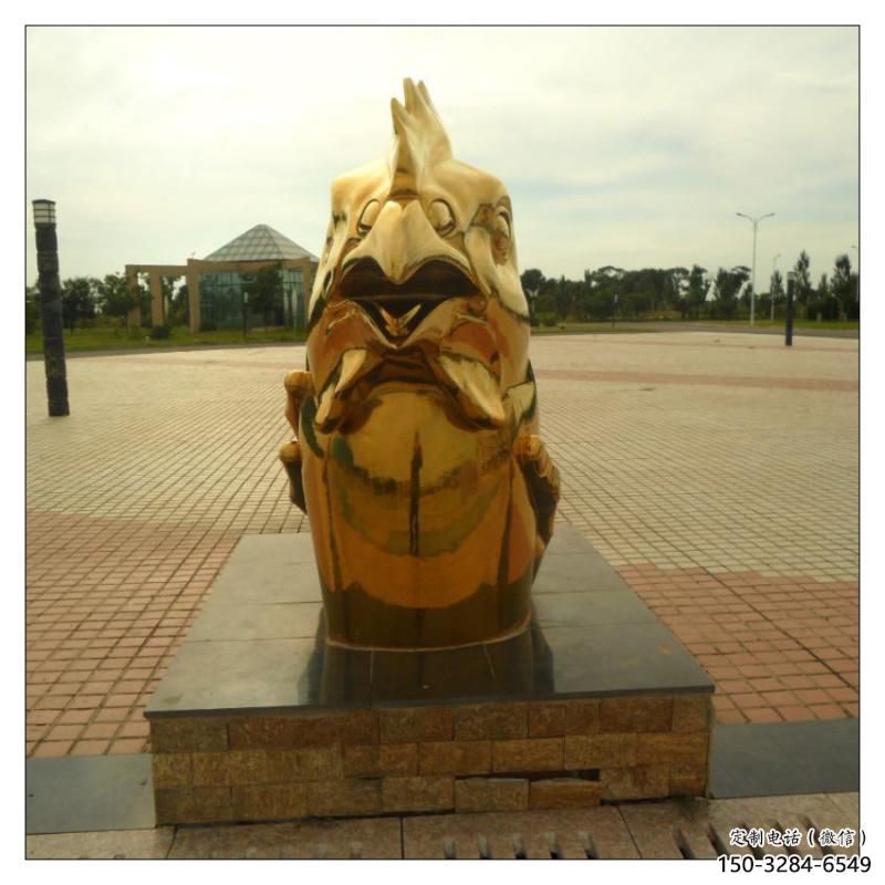 市中不銹鋼生肖雕塑，鍍鈦工藝，公園廣場戶外擺放