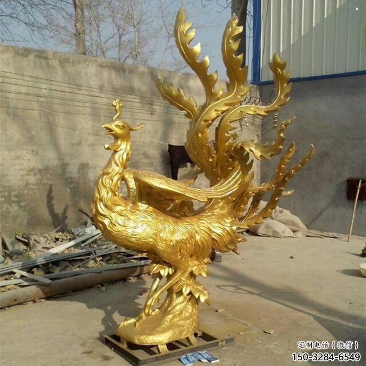 濟(jì)南鳳凰雕塑廠家，鍛造工藝，銅鳳凰雕塑廠家承接