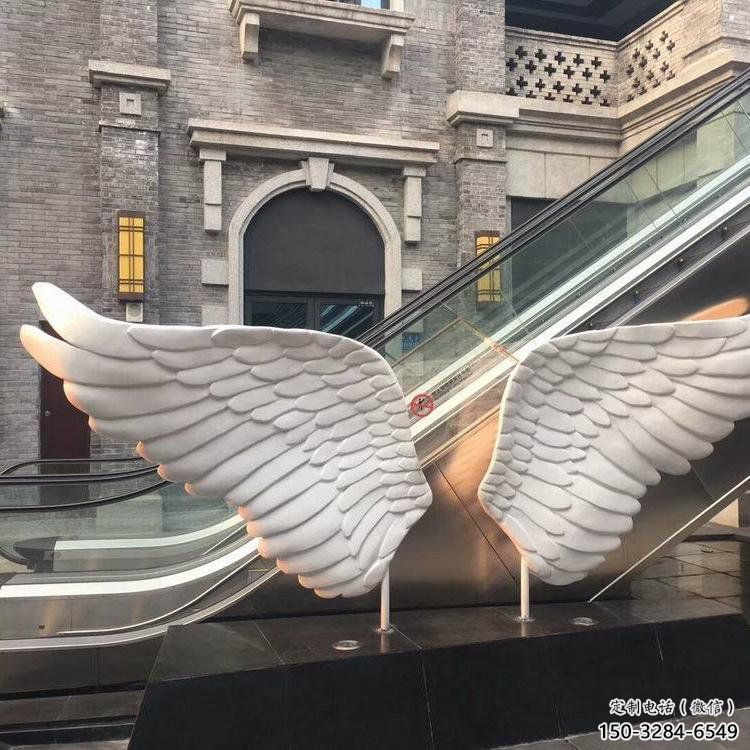菏澤景觀鳥翅雕塑制造，歐式風(fēng)格，不銹鋼鳥翅雕塑定價