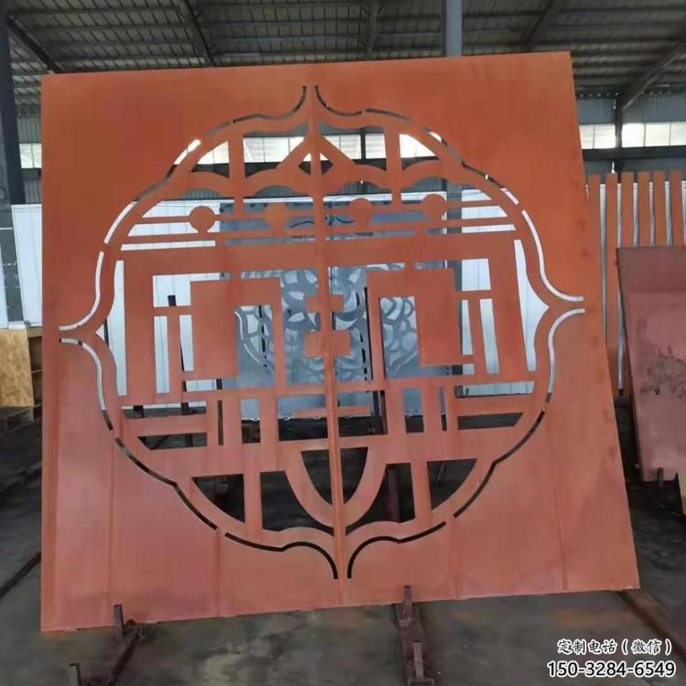 濰坊鏤空景墻雕塑，耐候鋼鏤空工藝設(shè)計