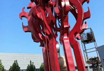 鷹潭火球雕塑，精神堡壘火球雕塑落地展示